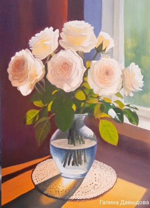 Работы учеников с курса Розы маслом