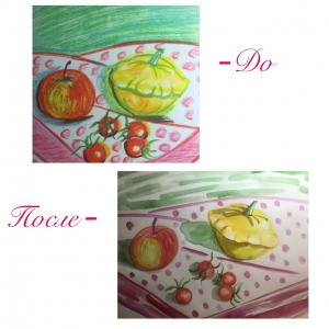 Рисунки учеников с натуры ДО и ПОСЛЕ