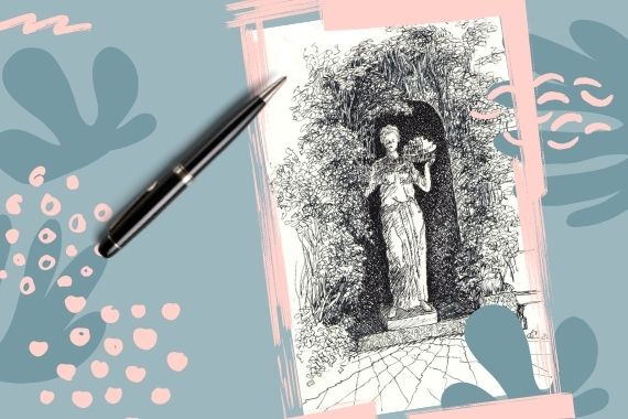 фигура женщины рисунок ручкой