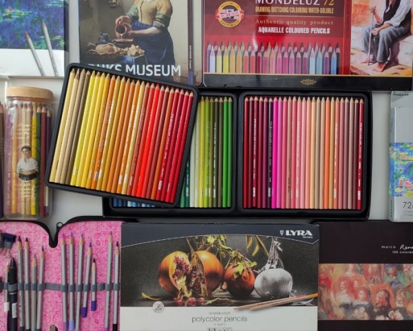 цветные карандаши koh-i-noor, marco, lira
